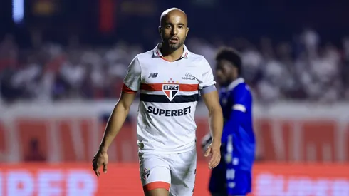 Lucas moura jogador do Sao Paulo durante partida contra o Aguia de Maraba no estadio Morumbi pelo campeonato Copa Do Brasil 2024. Foto: Marcello Zambrana/AGIF