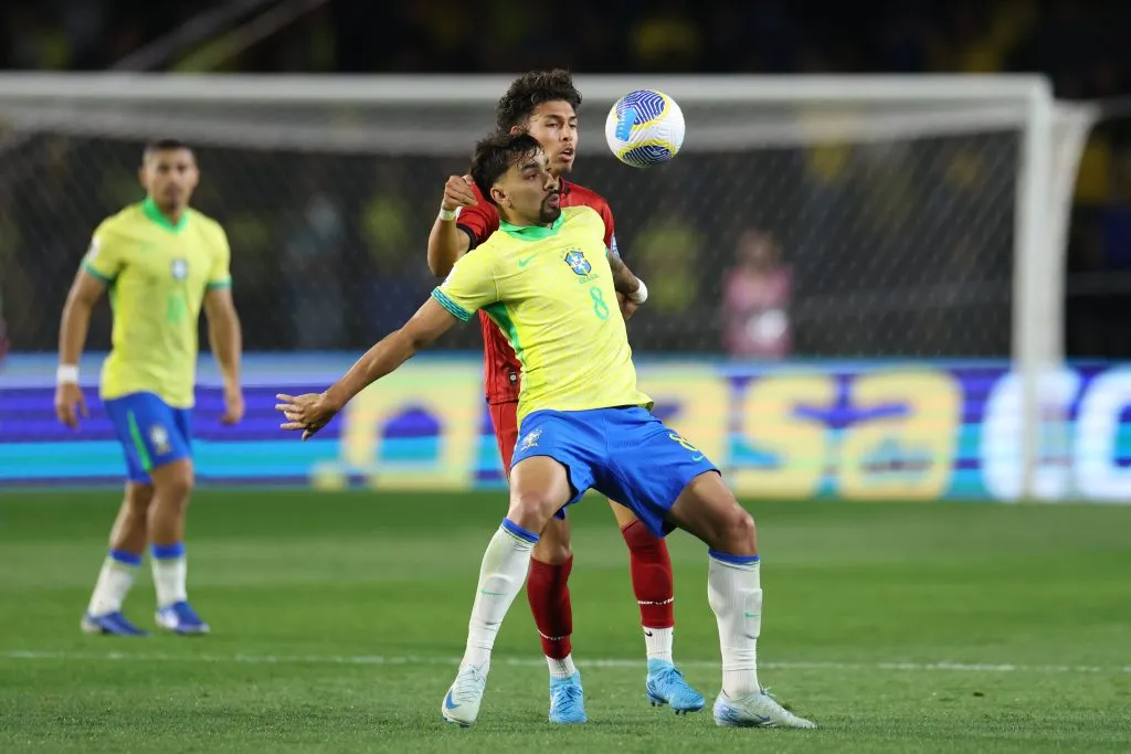 Lucas Paquetá pelo Brasil. (Photo by Lucas Figueiredo/Getty Images)