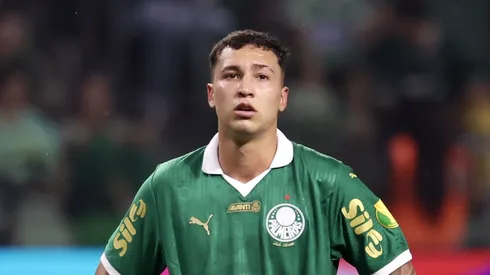 Thalys jogador do Palmeiras durante partida contra o Bragantino no estádio Arena Allianz Parque pelo campeonato Paulista 2025. Foto: Marcello Zambrana/AGIF