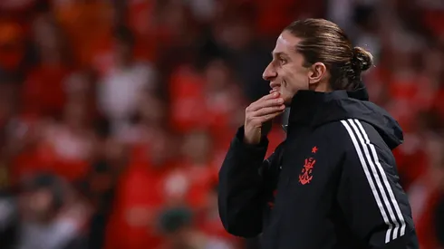 Filipe Luís técnico do Flamengo durante partida contra o Internacional no estádio Beira-Rio pelo campeonato Copa Libertadores 2025. Foto: Maxi Franzoi/AGIF