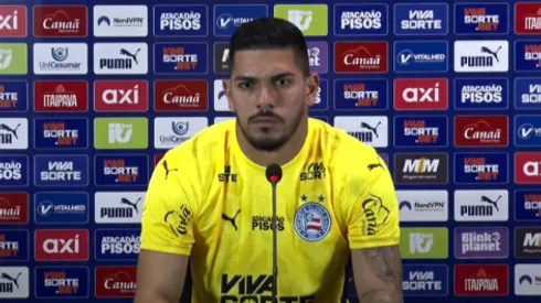 João Paulo em coletiva pelo Bahia – Reprodução/EC Bahia