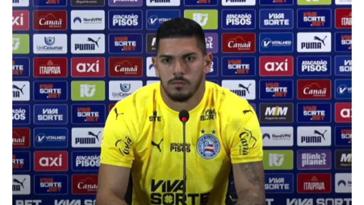 João Paulo em coletiva pelo Bahia - Reprodução/EC Bahia