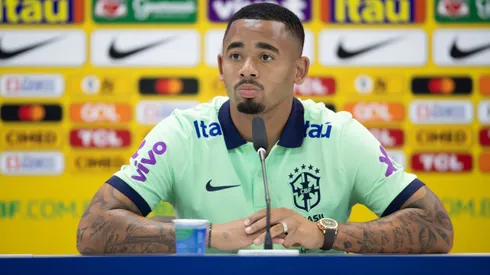 Gabriel Jesus jogador da Selecao Brasileira durante coletiva de imprensa realizada no Arena Pantanal.