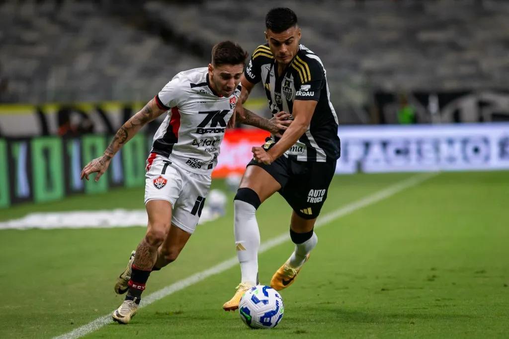 MG – BELO HORIZONTE – 13/04/2025 – BRASILEIRO A 2025, ATLETICO-MG X VITORIA – Fausto Vera jogador do Atletico-MG durante partida contra o Vitoria no estadio Mineirao pelo campeonato Brasileiro A 2025. Foto: Fernando Moreno/AGIF