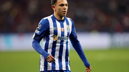 LEVERKUSEN, GERMANY – OCTOBER 12: Pepê of FC Porto looks on during the UEFA Champions League group B match between Bayer 04 Leverkusen and FC Porto at BayArena on October 12, 2022 in Leverkusen, Germany. (Photo by Martin Rose/Getty Images)