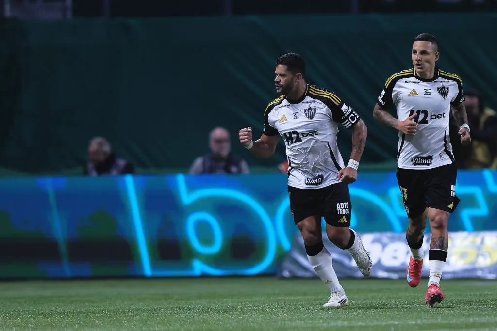 SP – SAO PAULO – 20/07/2025 – BRASILEIRO A 2025, PALMEIRAS X ATLETICO-MG – Hulk jogador do Atletico-MG comemora seu gol durante partida contra o Palmeiras no estadio Arena Allianz Parque pelo campeonato Brasileiro A 2025. Foto: Ettore Chiereguini/AGIF