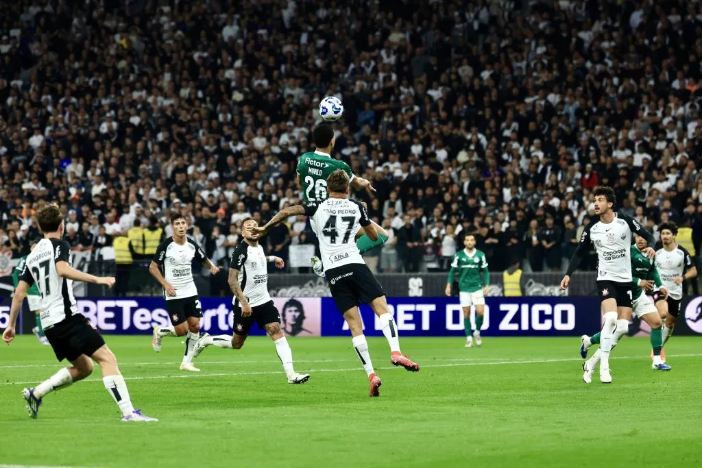 Murilo jogador do Palmeiras durante partida contra o Corinthians no estadio Arena Corinthians pelo campeonato Brasileiro A 2025. Foto: Marcello Zambrana/AGIF