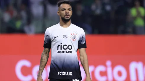 Raniele jogador do Corinthians durante partida contra o Palmeiras no estadio Arena Allianz Parque pelo campeonato Brasileiro A 2024.