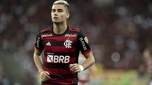 Andreas Pereira jogador do Flamengo durante partida contra o Sporting Cristal no estadio Maracana pelo campeonato Copa Libertadores 2022.
