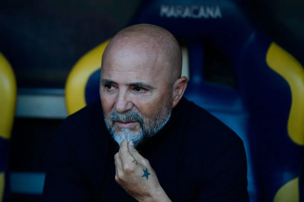 RJ – RIO DE JANEIRO – 30/04/2023 – BRASILEIRO A 2023, FLAMENGO X BOTAFOGO – Jorge Sampaoli tecnico do Flamengo durante partida contra o Botafogo no estadio Maracana pelo campeonato BRASILEIRO A 2023. Foto: Thiago Ribeiro/AGIF