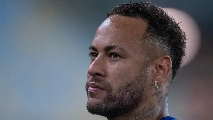 Neymar jogador do Santos durante partida contra o Fluminense no estadio Maracana pelo campeonato Brasileiro A 2025.