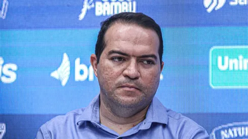 CE – Fortaleza – 05/01/2023 – FORTALEZA, JOAO RICARDO APRESENTACAO – Marcelo Paz durante apresentacao oficial do Goleiro Joao Ricardo como jogador do Fortaleza em coletiva de imprensa realizada no Estadio Alcides Santos. Foto: Lucas Emanuel/AGIF