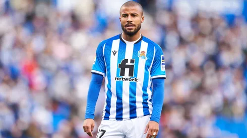 Rafael Alcantara of Real Sociedad looks on during the La Liga Santader match between Real Sociedad and RC Celta de Vigo