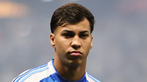 Kaio Jorge jogador do Cruzeiro durante partida contra o Atletico-MG no estadio Arena MRV pelo campeonato Copa Do Brasil 2025. Foto: Gilson Lobo/AGIF