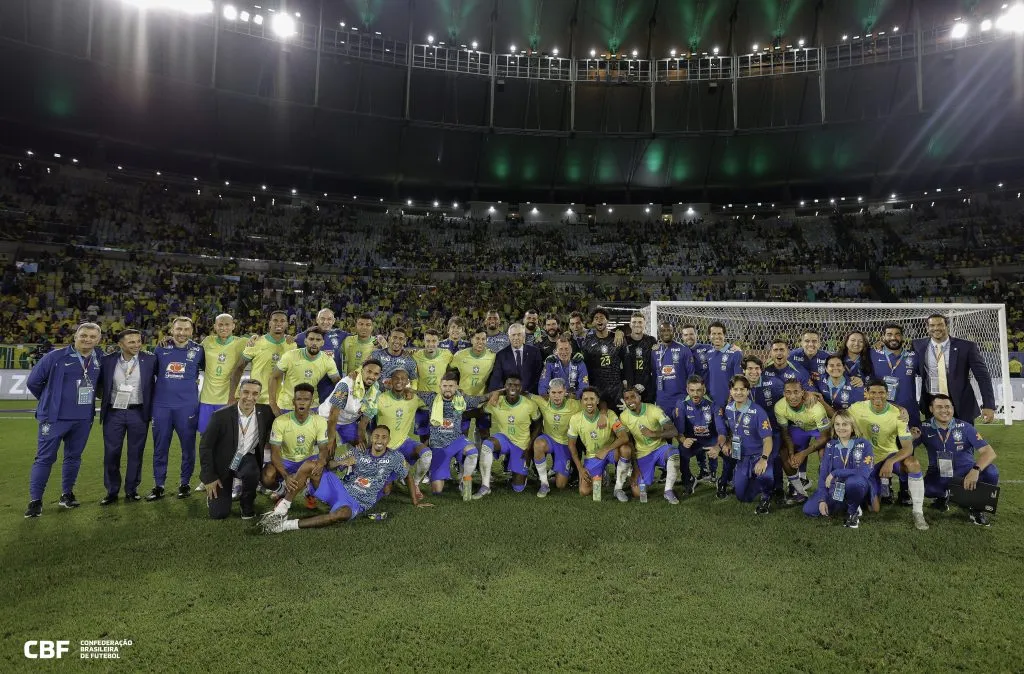 Jogadores da Seleção no Maracanã. Foto: CBF