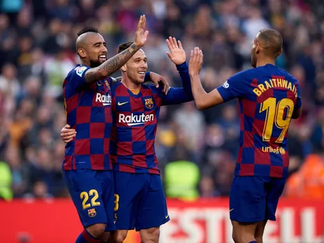 Arthur e Braithwaite, se reencontram no Grêmio, após passagem pelo Barcelona