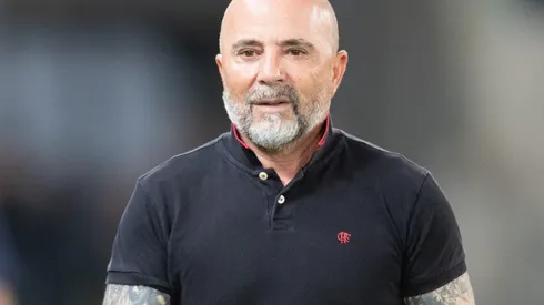 Sampaoli durante confronto entre Flamengo e Cuiabá no Brasileirão 2023.