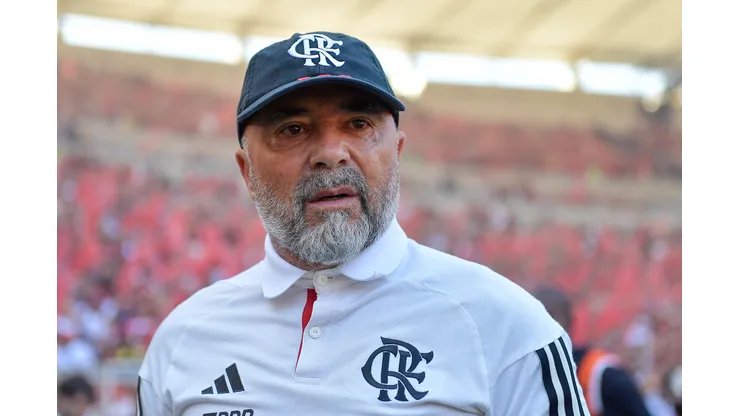 RJ - RIO DE JANEIRO - 17/09/2023 - COPA DO BRASIL 2023, FLAMENGO X SAO PAULO - Jorge Sampaoli tecnico do Flamengo durante partida contra o Sao Paulo no estadio Maracana pelo campeonato Copa do Brasil 2023. Foto: Thiago Ribeiro/AGIF