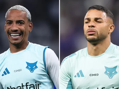 Matheus Pereira e Wanderson participam de parte de treinamento do Cruzeiro