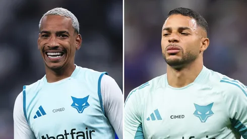 Foto 1: Ettore Chiereguini/AGIF / Foto 2: Gilson Lobo/AGIF – Matheus Pereira e Wanderson, jogadores do Cruzeiro.