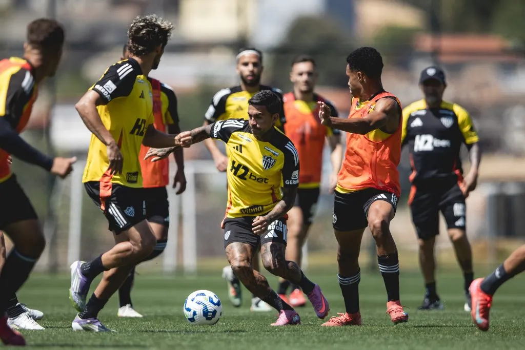 Treino do Atlético-MG deste domingo (7). Foto: Pedro Souza / Atlético