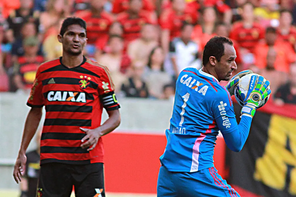 Dutra e Magrão, dois símbolos do Sport, de 2014. Foto: Getty Images