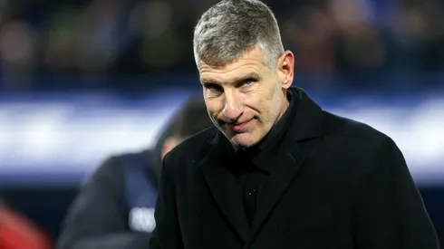 Martín Palermo durante confronto entre Platense e Boca Juniors na Copa da Argentina de 2023.
