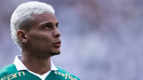 Richard Rios jogador do Palmeiras durante partida contra o Sao Paulo no estadio Arena Allianz Parque pelo campeonato Brasileiro A 2024.