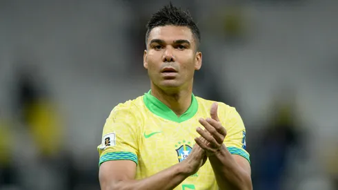 Jogadores do Seleção Brasileira Vinicius Junior, Casemiro e Rafinha comemoram vitória ao final da partida contra o Paraguai no estádio Arena Corinthians pelo campeonato Eliminatórias Copa Do Mundo 2026. Foto: Jhony Pinho/AGIF