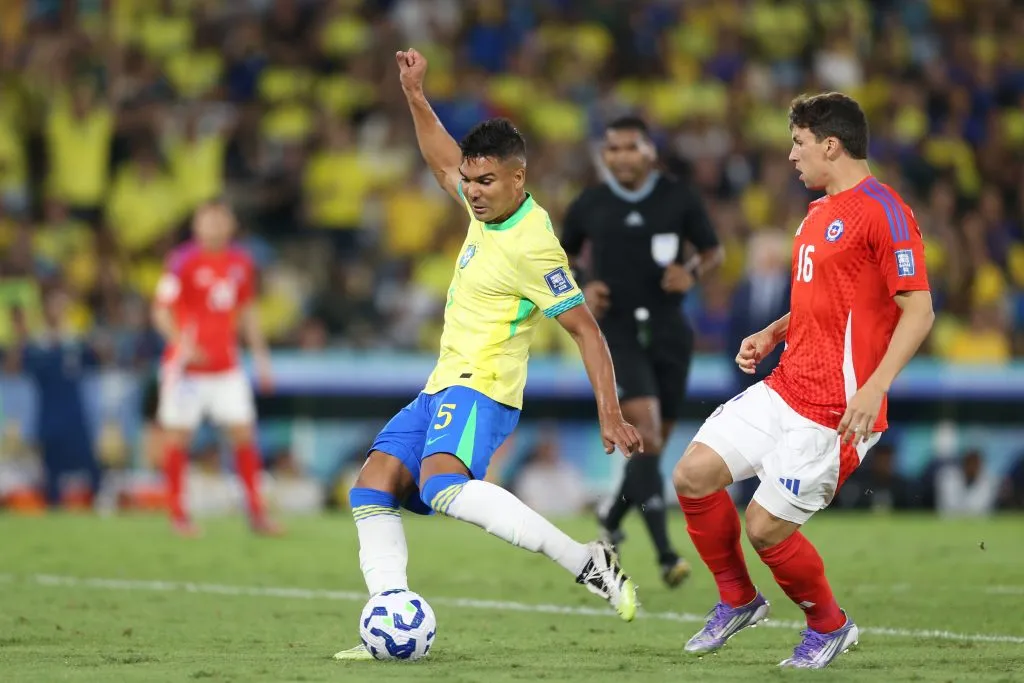 RJ – RIO DE JANEIRO – 04/09/2025 – ELIMINATORIAS COPA DO MUNDO 2026, BRASIL X CHILE – Casemiro  jogador do Brasil durante a partida contra o Chile no Maracana no Rio de Janeiro (RJ), pelas Eliminatorias da Copa do Mundo 2026. Foto: Marlon Costa/AGIF