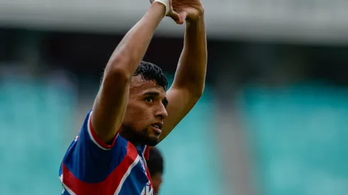 Lucho Rodríguez, comemorando gol pelo Bahia