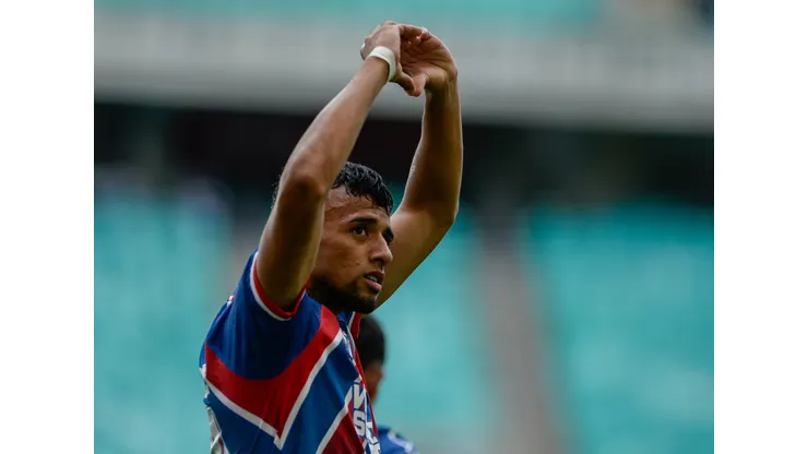 Lucho Rodríguez, comemorando gol pelo Bahia