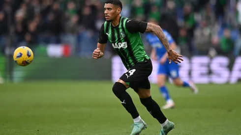 REGGIO NELL'EMILIA, ITALY – FEBRUARY 24: Ruan Tressoldi of US Sassuolo in action during the Serie A TIM match between US Sassuolo and Empoli FC – Serie A TIM at Mapei Stadium – Citta' del Tricolore on February 24, 2024 in Reggio nell'Emilia, Italy. (Photo by Alessandro Sabattini/Getty Images)