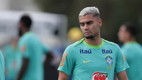 Andreas Pereira jogador do Brasil durante treino no Centro de Treinamento CT Joaquim Grava. Foto: Ettore Chiereguini/AGIF