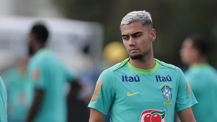 Andreas Pereira jogador do Brasil durante treino no Centro de Treinamento CT Joaquim Grava. Foto: Ettore Chiereguini/AGIF