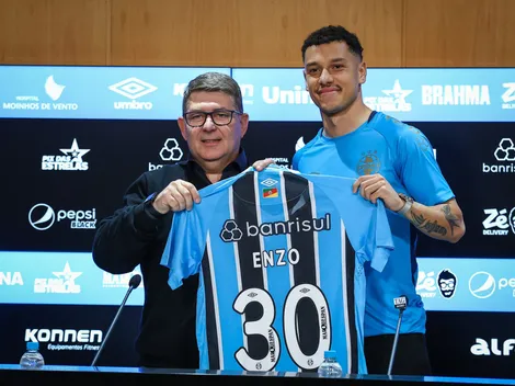 Enzo, lateral do Grêmio, é apresentado oficialmente