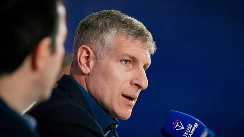 Martín Palermo na apresentação oficial ao Fortaleza. Foto: Mateus Lotif/FEC/Instagram oficial do Fortaleza EC