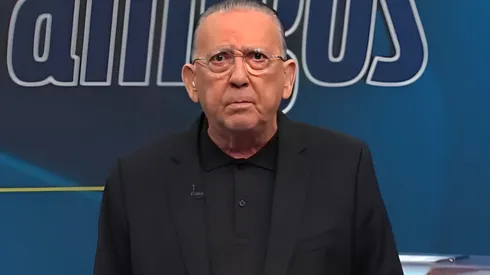 Galvão Bueno não poupou críticas à arbitragem. Foto: Reprodução/BAND