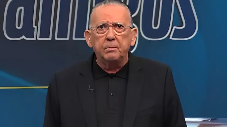Galvão Bueno não poupou críticas à arbitragem. Foto: Reprodução/BAND