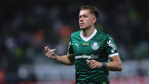 Bruno Fuchs jogador do Palmeiras durante partida contra o Cerro Porteno no estadio Arena Allianz Parque pelo campeonato Copa Libertadores 2025.