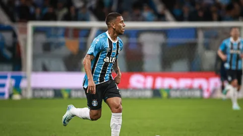 Marcos Rocha jogador do Gremio durante partida contra o Ceara no estadio Arena do Gremio pelo campeonato Brasileiro A 2025.