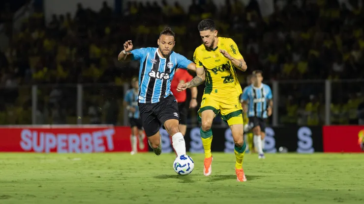 Mirassol x Grêmio, em partida do primeiro turno do Brasileirão 2025. Foto: Rainier Moura / Grêmio FBPA