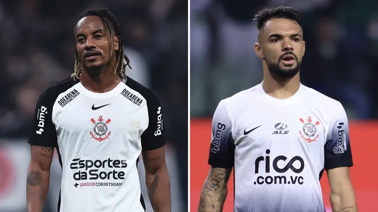 Foto 1: Ettore Chiereguini/AGIF / Foto 2: Marcello Zambrana/AGIF - Carrillo e Raniele, jogadores do Corinthians.