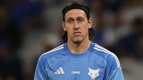 Cássio durante confronto contra o Vila Nova na Copa do Brasil de 2025.