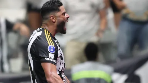 MG – BELO HORIZONTE – 14/08/2025 – COPA SUL-AMERICANA 2025, ATLETICO-MG X GODOY CRUZ – Hulk jogador do Atletico-MG comemora seu gol durante partida contra o Godoy Cruz no estadio Arena MRV pelo campeonato Copa Sul-americana 2025. Foto: Gilson Lobo/AGIF