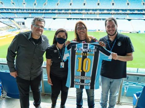 Grêmio comemora 122 anos e homenageia diretora do futebol feminino, Marianita