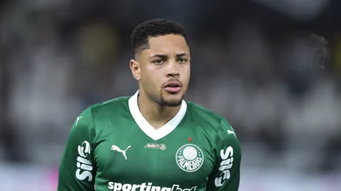 Vitor Roque jogador do Palmeiras durante partida contra o Botafogo no estadio Engenhao pelo campeonato Brasileiro A 2025.