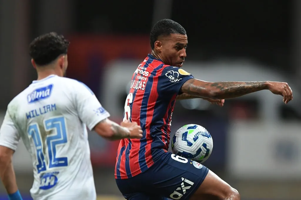 Jean Lucas jogador do Bahia durante partida contra o Cruzeiro no estadio Arena Fonte Nova pelo campeonato Brasileiro A 2025. Foto: Jhony Pinho/AGIF