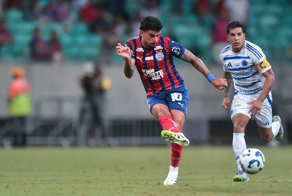 BA – SALVADOR – 15/09/2025 – BRASILEIRO A 2025, BAHIA X CRUZEIRO – Cauly jogador do Bahia durante partida contra o Cruzeiro no estadio Arena Fonte Nova pelo campeonato Brasileiro A 2025. Foto: Jhony Pinho/AGIF