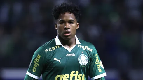 Endrick em partida pelo Palmeiras. Foto: Marcello Zambrana/AGIF